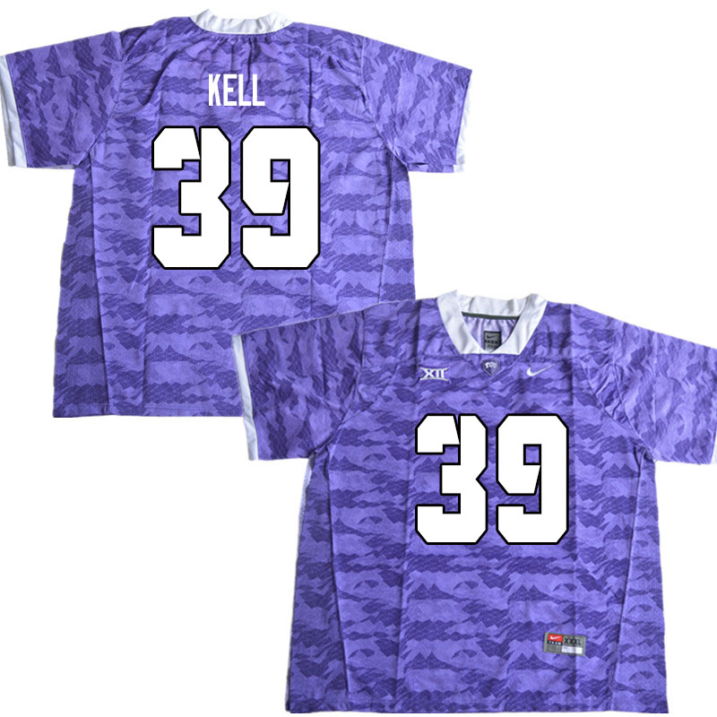 Men #39 Griffin Kell TCU Horned Frogs College Football Jerseys Sale-Limited Purple